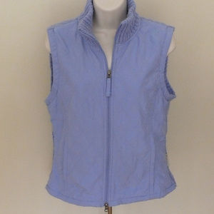 Columbia BLUE chunky Quilted Sweater vest medium blue size Medium